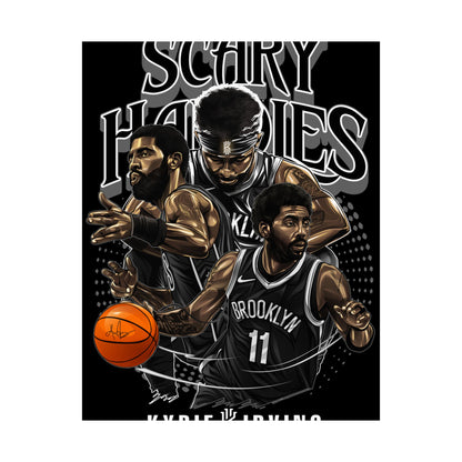 Basketball Wall Art Poster, Scary Hardies, Matte Vertical Print, Sports Decor, Gift for Fans, Home & Office Decoration