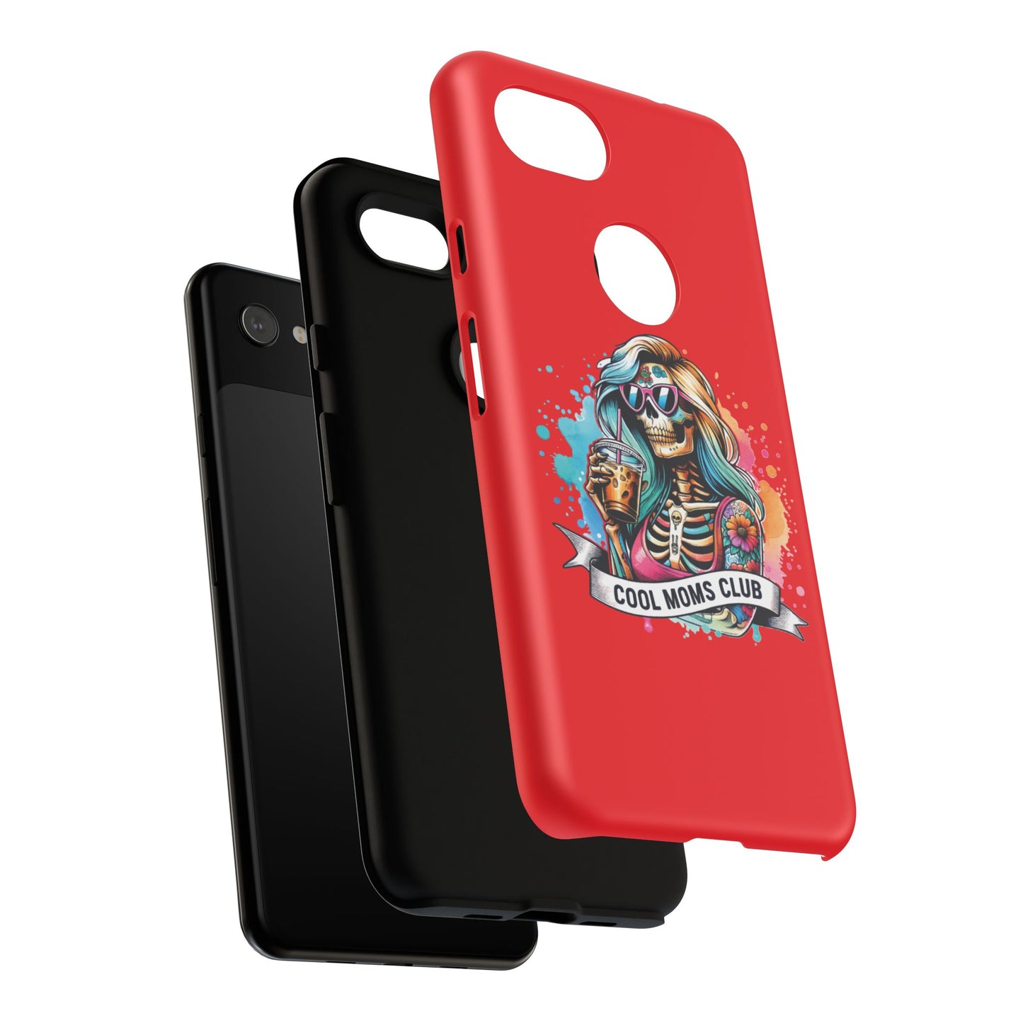 Cool Moms Club Phone Case - Tough Cases, Funky Phone Cover, Gift for Moms, Skeleton Design, Trendy Tech Accessories