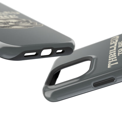 Phone Case — "Thrilled to Be Here" Vintage Mustache Man Impact Case