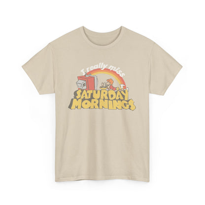 Retro Saturday Mornings Tee, Vintage Cartoon Shirt, Unisex Cotton Tee, Cozy Weekend Vibe, Perfect Gift for Nostalgia Lovers