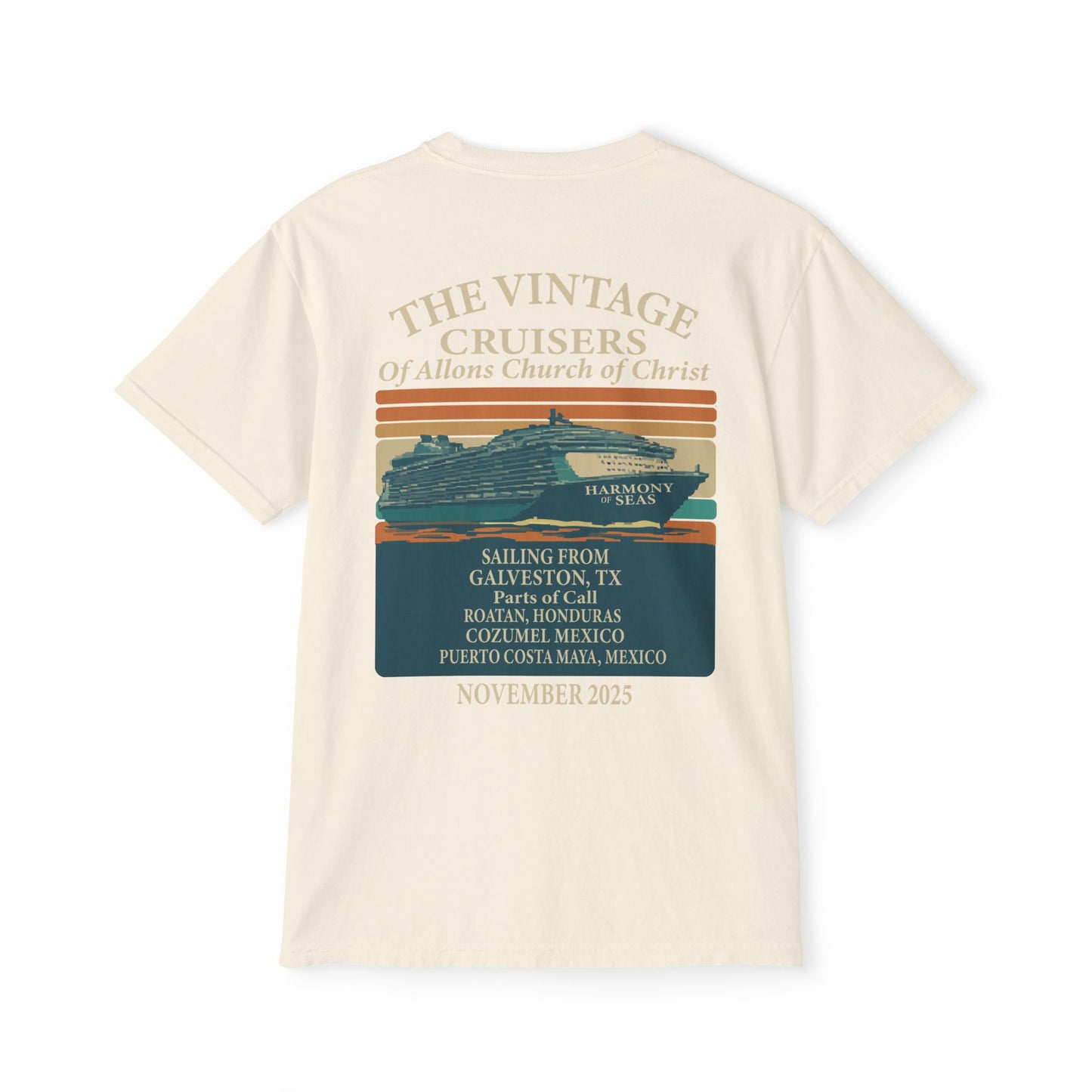 Vintage Allons church of Christ Cruise Pocket T-Shirt