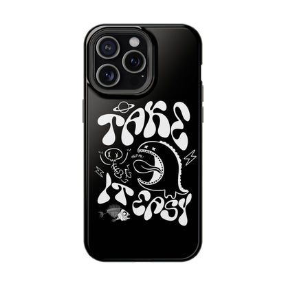 Magnetic Phone Case - Take It Easy Design, Cute Phone Cover, Gift for Him or Her, Trendy Accessories, Unique Tech Gifts