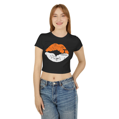 Stylish Tennessee Vols Women's Baby Tee with Lip Print