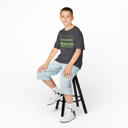 Kids T-Shirt — "I Have Decided to Follow Jesus" Neon Green Youth Church Tee