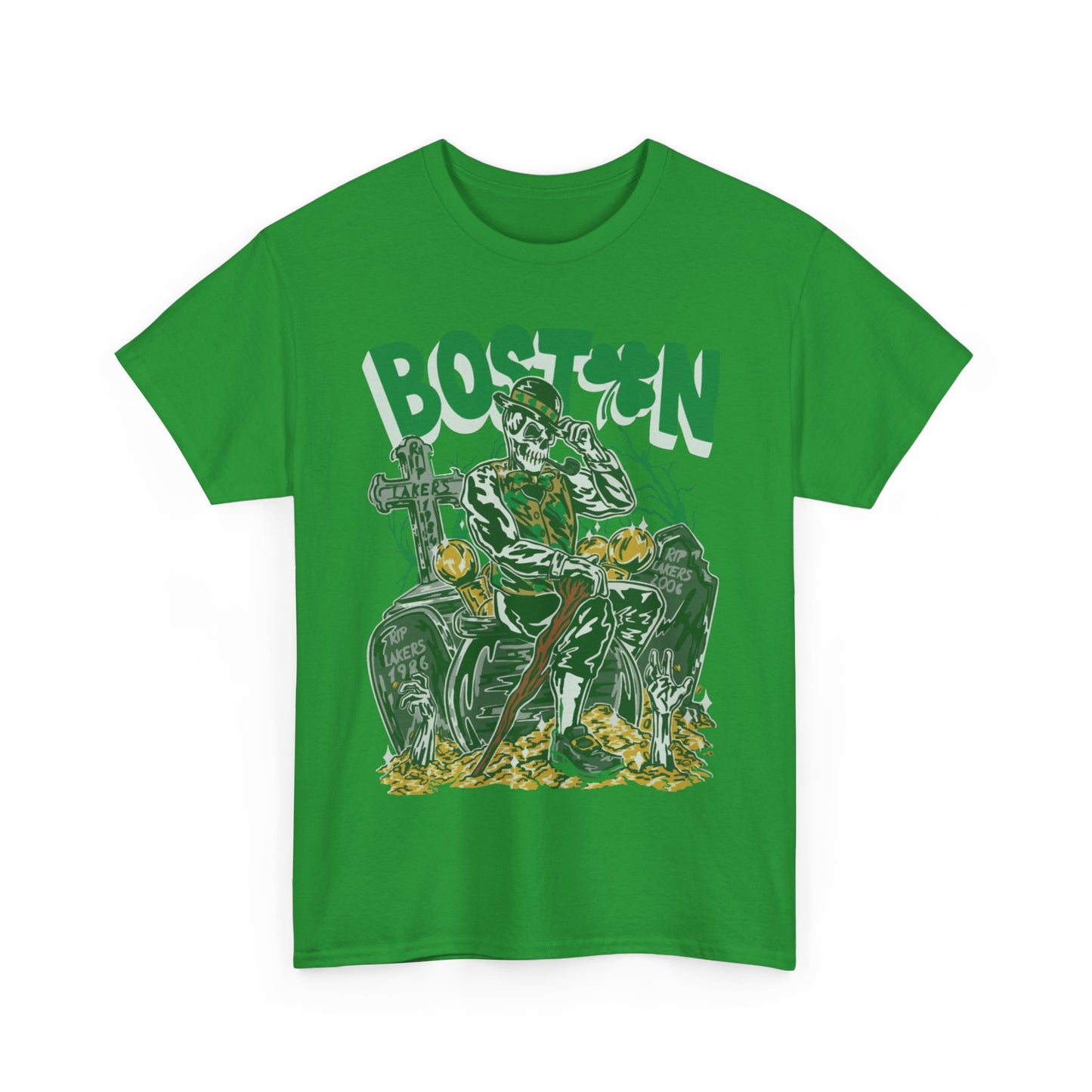 Boston Graphic Tee, Unisex Heavy Cotton T-Shirt, Vintage Boston Shirt, Irish Pride Apparel, St. Patrick's Day Gift, Casual Wear