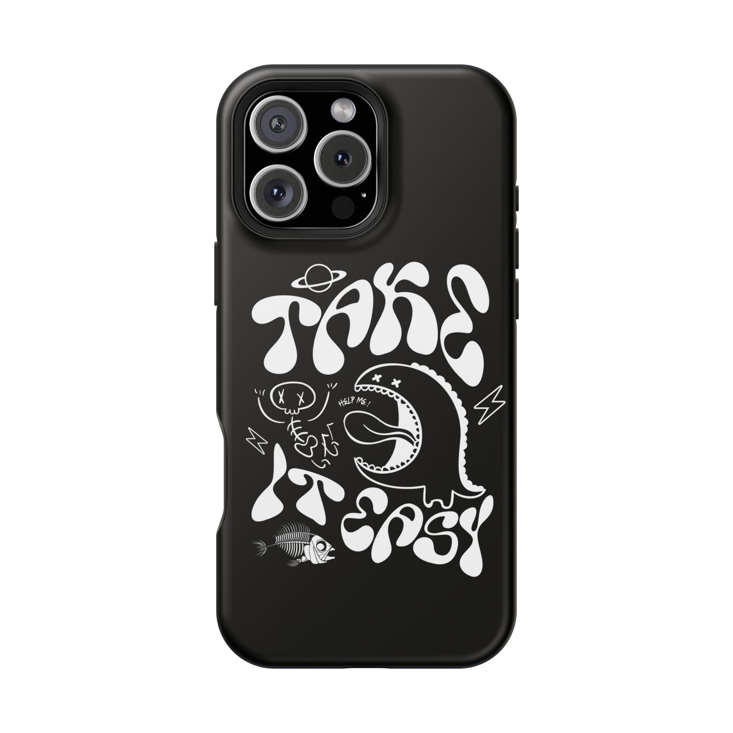 Magnetic Phone Case - Take It Easy Design, Cute Phone Cover, Gift for Him or Her, Trendy Accessories, Unique Tech Gifts