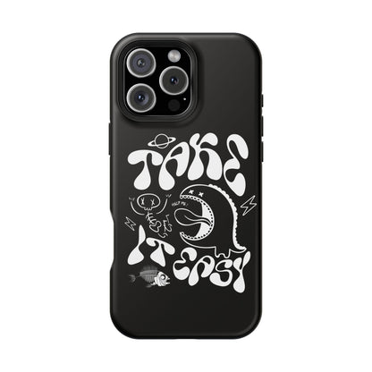 Magnetic Phone Case - Take It Easy Design, Cute Phone Cover, Gift for Him or Her, Trendy Accessories, Unique Tech Gifts