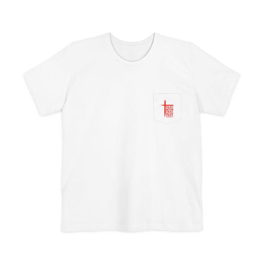 Faith-Inspired Unisex Pocket T-shirt - Perfect for Christian Men, Everyday Wear, Gifts for Dad, and Faith Celebrations