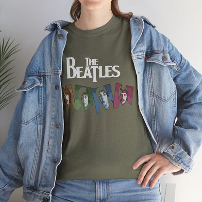 Retro Beatles Graphic Tee - Vintage Unisex Heavy Cotton T-Shirt, Music Lover Gift, 60s Inspired Fashion, Concert T-Shirt, Gift for Him/Her
