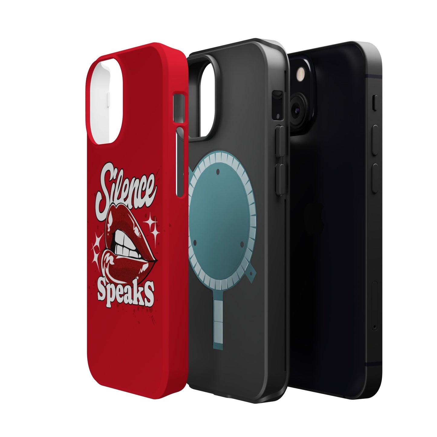 Bold Expression Magnetic Tough Cases, Phone Cover, Gift for Her, Pop Art, Trendy Accessory, Silence Speaks Design