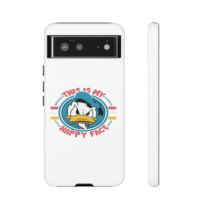 Tough Cases: This is My Happy Face Phone Case, Funny Phone Case, Donald Duck Case, Cute Phone Accessory, Gift for Disney Fans