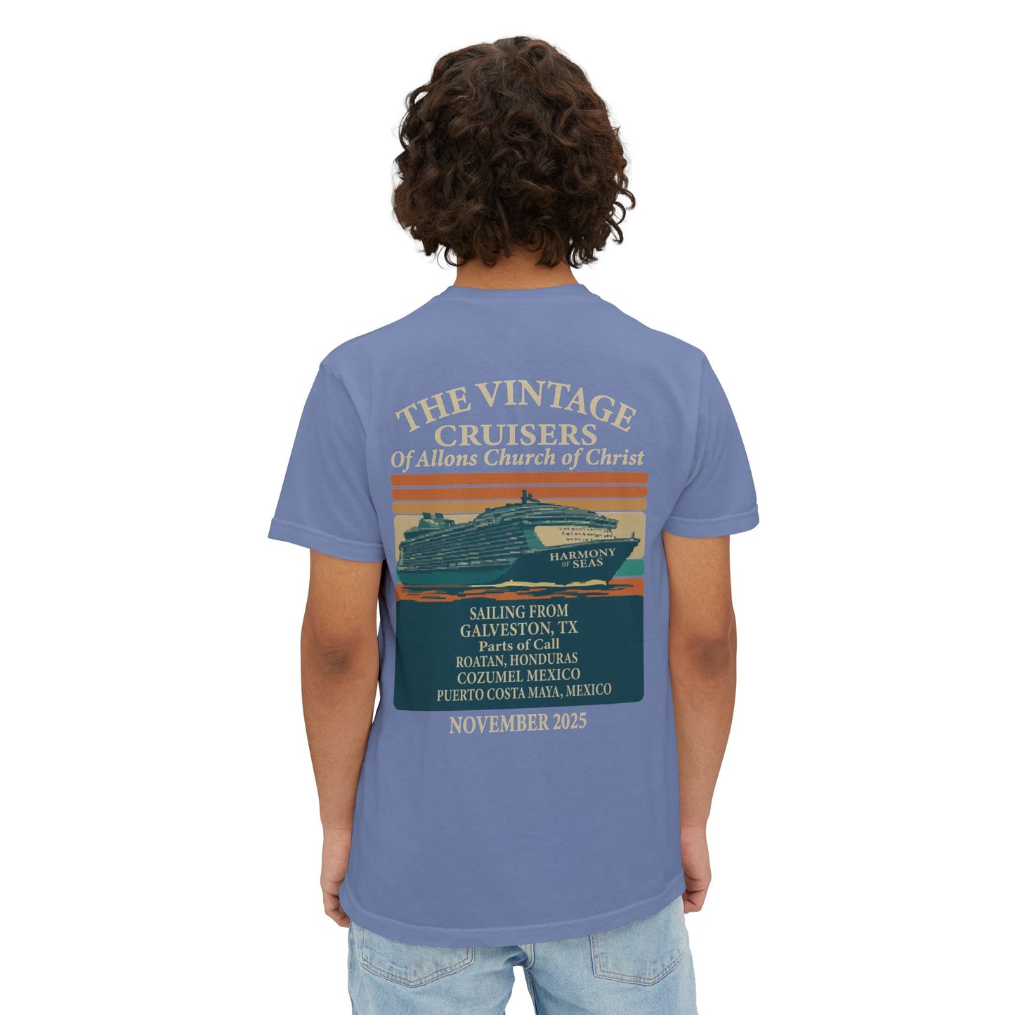 Vintage Allons church of Christ Cruise Pocket T-Shirt