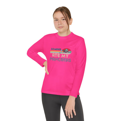 Youth Long Sleeve Funny Tee - Zombies Eat My Pancreas, Gift for Kids, Birthday Shirt, Humor Apparel, Summer Fashion