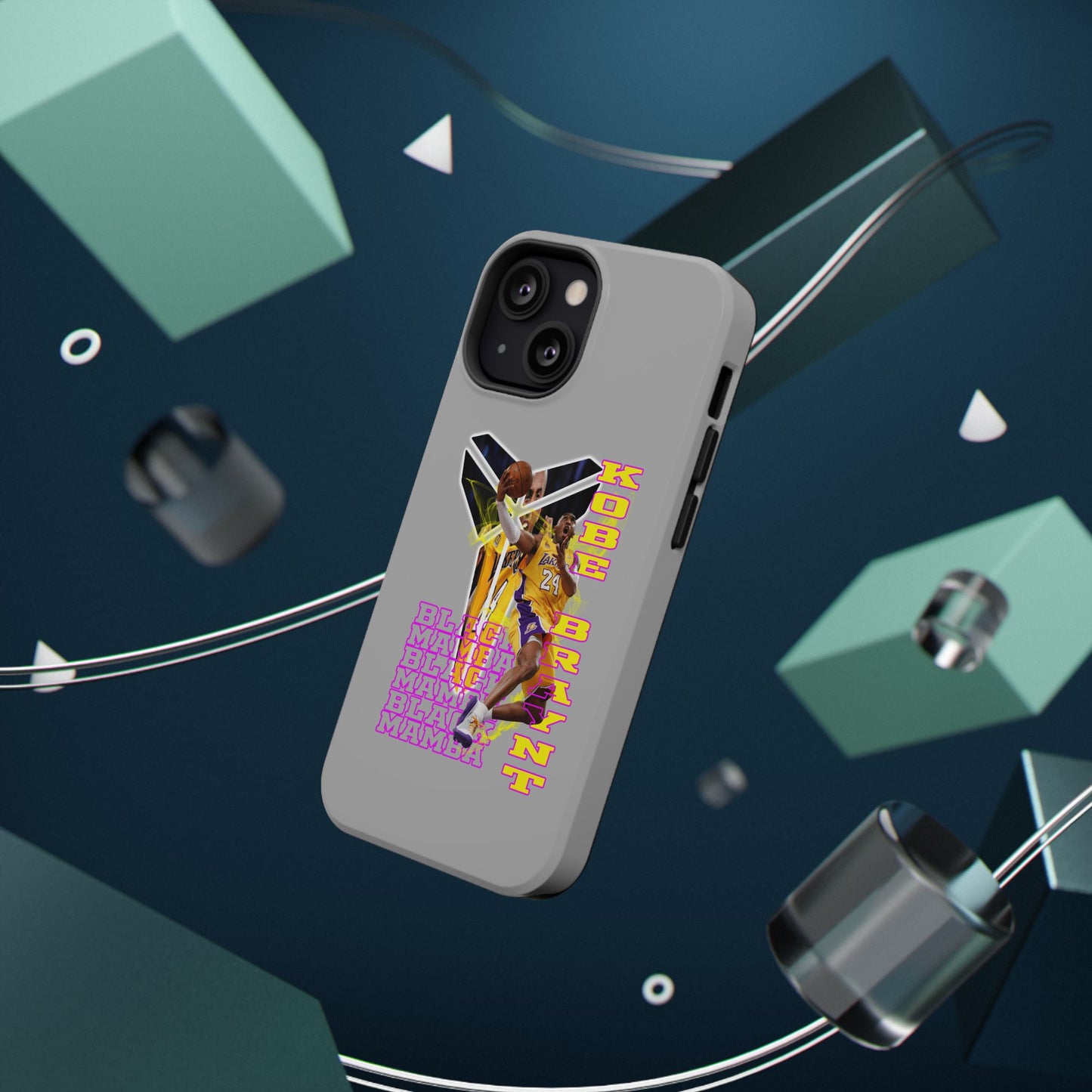 Impact-Resistant Phone Case — Bold Retro Basketball Graphic