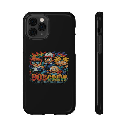90s Crew Impact-Resistant Phone Case — Retro Cartoon Gamer Design