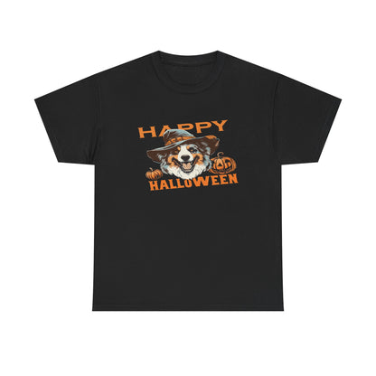 Halloween Dog Graphic Tee, Unisex T-Shirt, Spooky Pet Shirt, Fall Apparel, Trick or Treat Top