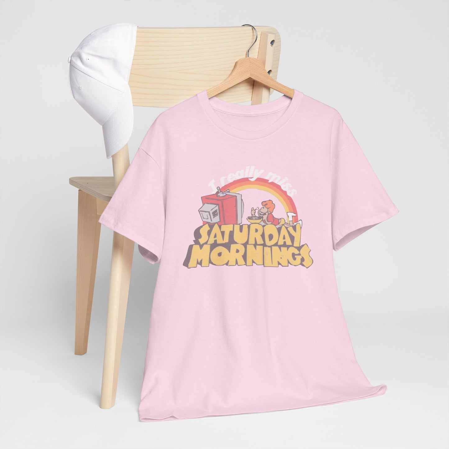 Retro Saturday Mornings Tee, Vintage Cartoon Shirt, Unisex Cotton Tee, Cozy Weekend Vibe, Perfect Gift for Nostalgia Lovers