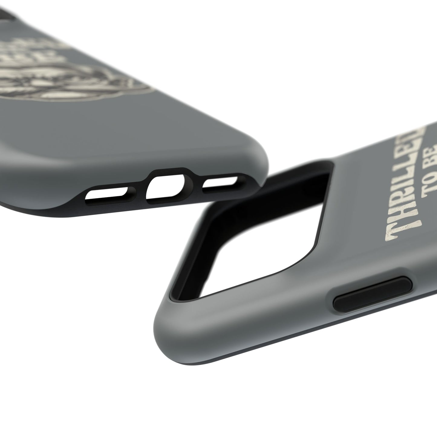 Phone Case — "Thrilled to Be Here" Vintage Mustache Man Impact Case