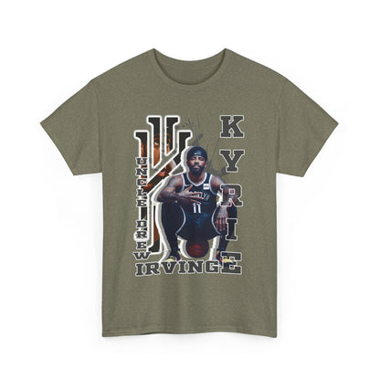 Kyrie Irving Unisex Heavy Cotton Tee, Basketball Fan Shirt, Sports Merchandise, Gift for Athletes, Streetwear Style