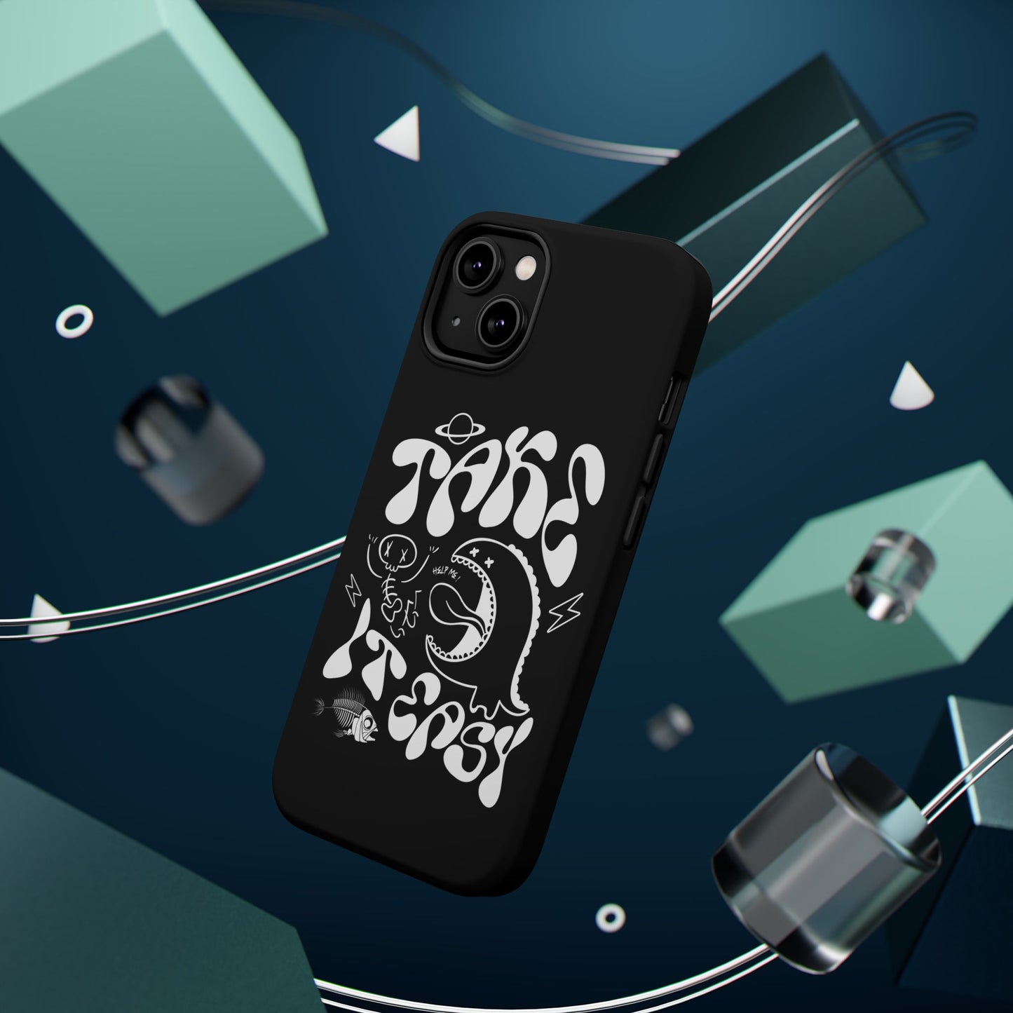 Magnetic Phone Case - Take It Easy Design, Cute Phone Cover, Gift for Him or Her, Trendy Accessories, Unique Tech Gifts