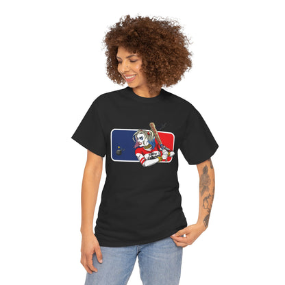 Unisex Baseball Graphic Tee - Harley Quinn DC Casual Wear for Sports Lovers