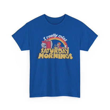 Retro Saturday Mornings Tee, Vintage Cartoon Shirt, Unisex Cotton Tee, Cozy Weekend Vibe, Perfect Gift for Nostalgia Lovers