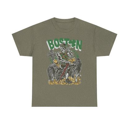 Boston Graphic Tee, Unisex Heavy Cotton T-Shirt, Vintage Boston Shirt, Irish Pride Apparel, St. Patrick's Day Gift, Casual Wear