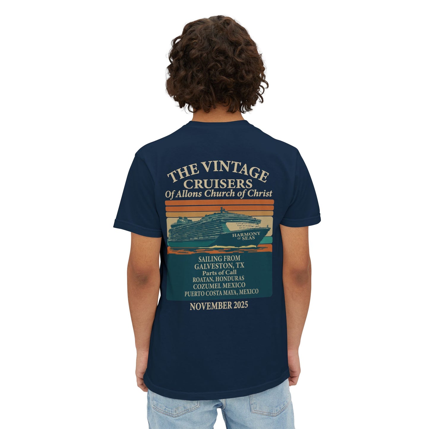 Vintage Allons church of Christ Cruise Pocket T-Shirt