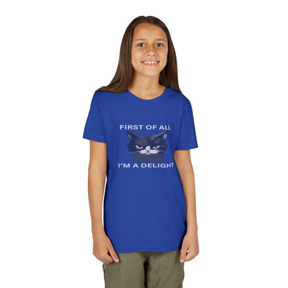 Youth Cat Humor Tee - Perfect for Cat Lovers, Birthday Gifts for Kids, Everyday Wear, Funny Quotes Shirt, Gift for Pet Lovers