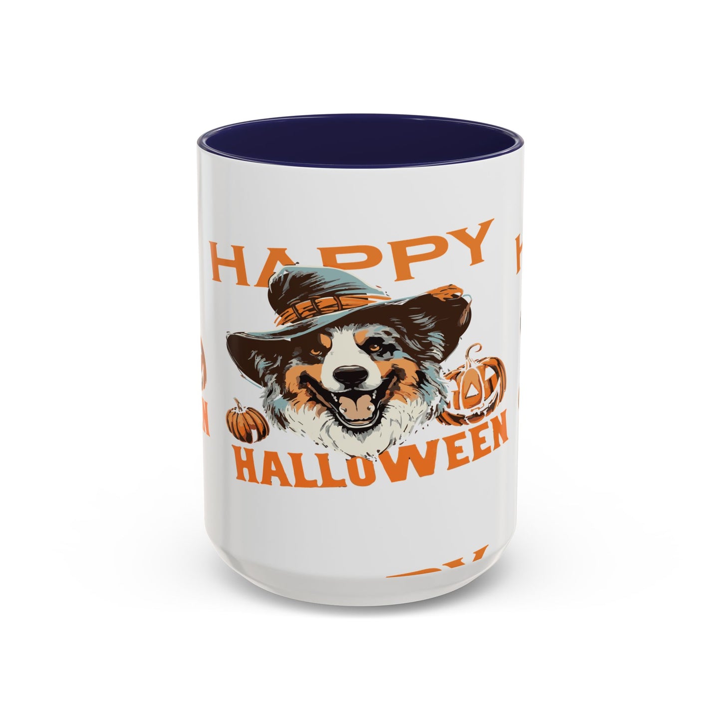 Halloween Dog Mug with Pumpkin Design, Cute Pet Lover Gift, Coffee Ceramic Cup for Fall, Spooky Season Decor, Happy Halloween