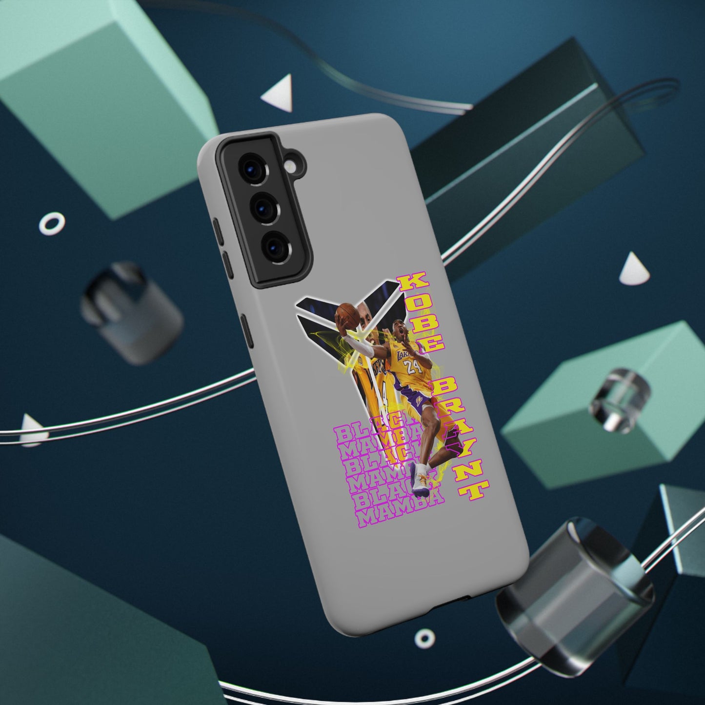 Impact-Resistant Phone Case — Bold Retro Basketball Graphic