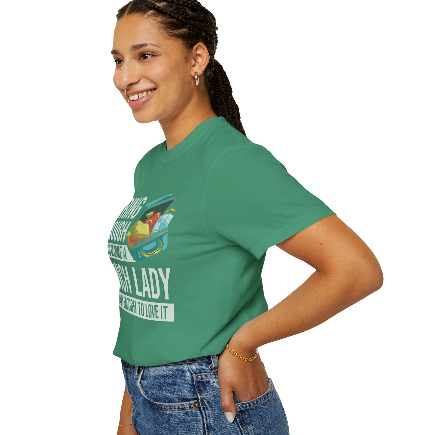 Lunch Lady Humor Unisex T-Shirt, Caring Enough to Become a Lunch Lady, Teacher Gift, Appreciation Gift, Funny T-Shirt, School Staff Tee