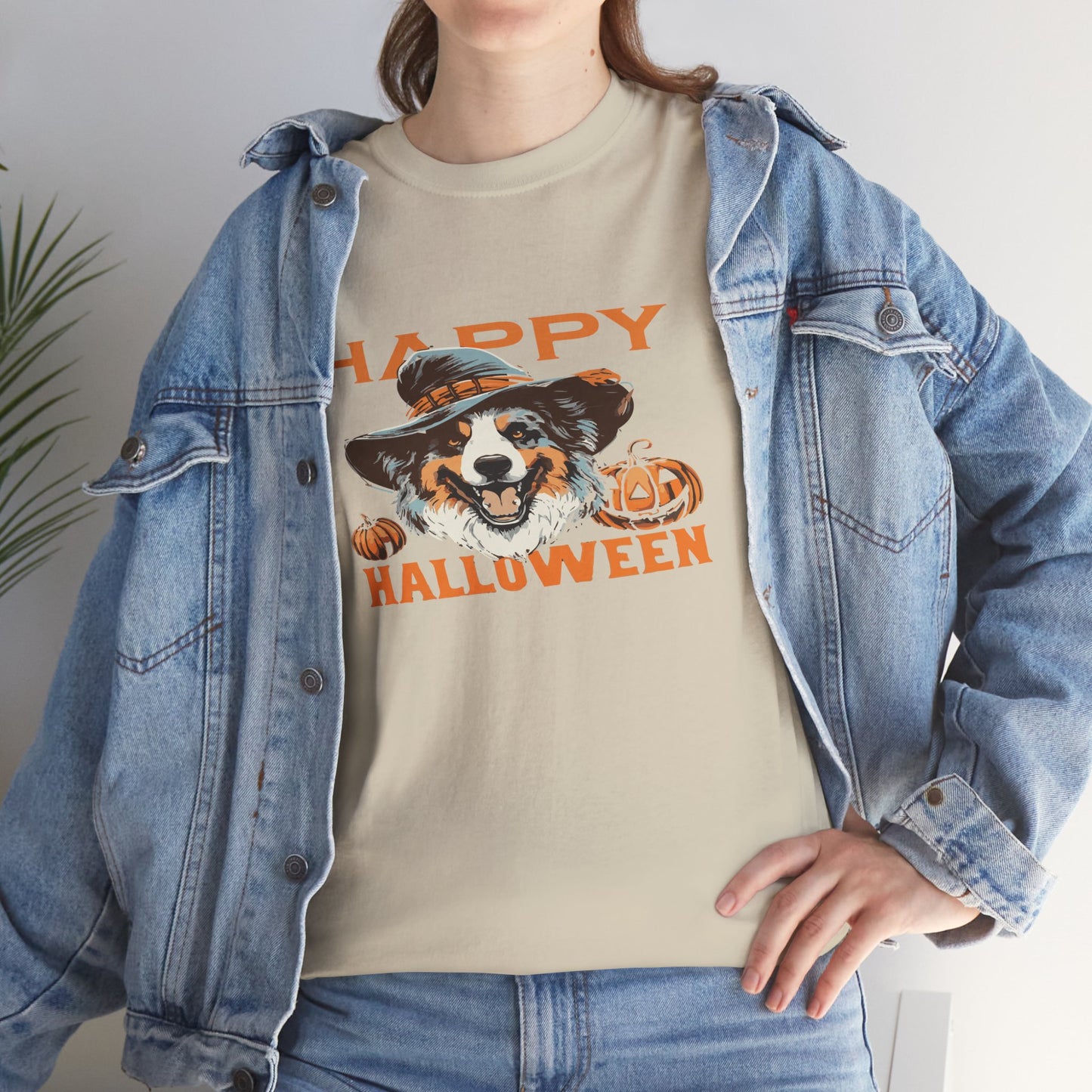 Halloween Dog Graphic Tee, Unisex T-Shirt, Spooky Pet Shirt, Fall Apparel, Trick or Treat Top