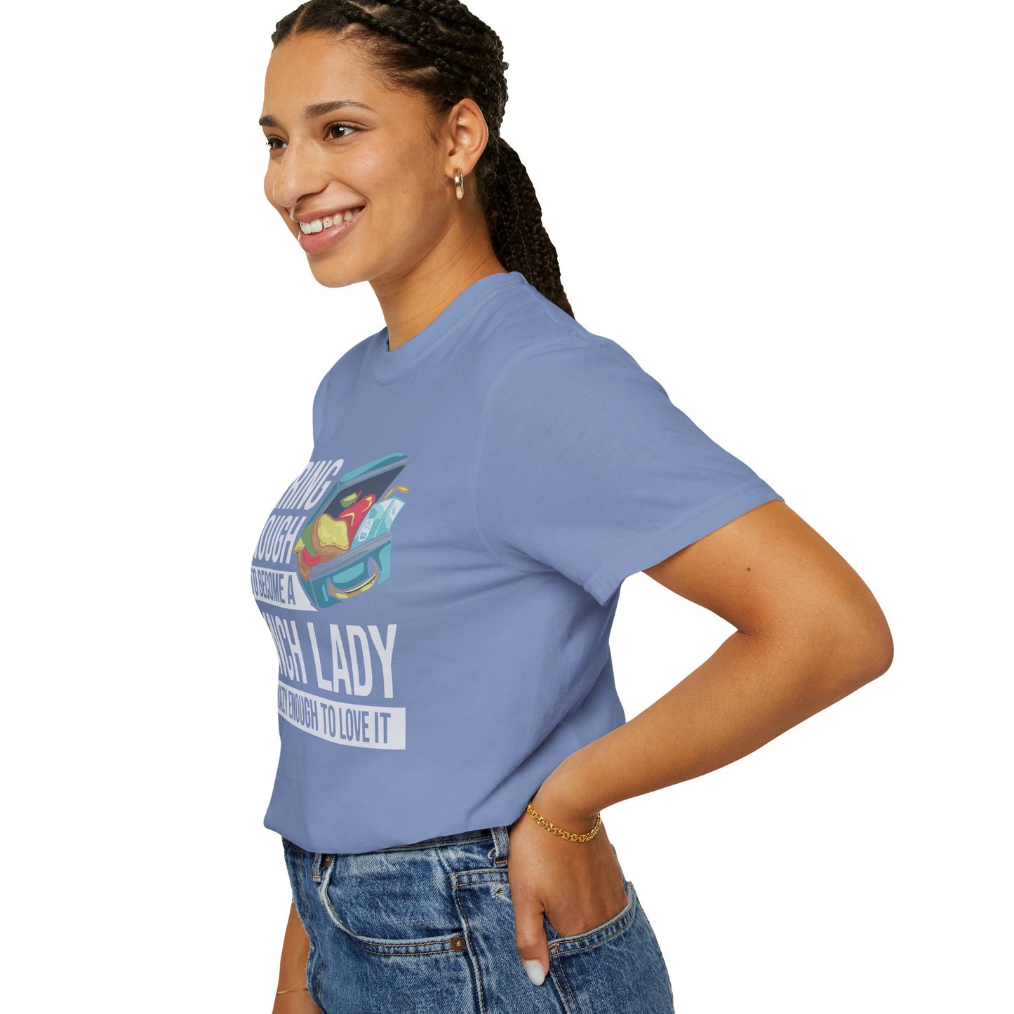 Lunch Lady Humor Unisex T-Shirt, Caring Enough to Become a Lunch Lady, Teacher Gift, Appreciation Gift, Funny T-Shirt, School Staff Tee