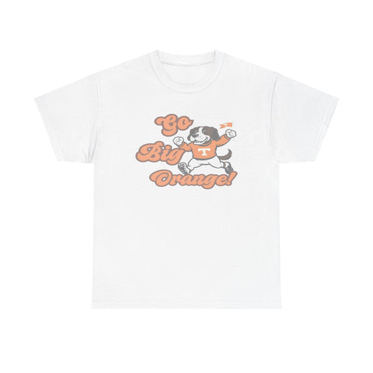 Go Big Orange Unisex Heavy Cotton Tee, Sports Fan Shirt, Casual Wear, College Game Day Top, Gift for Sports Enthusiasts