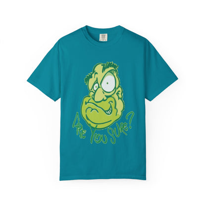 Unisex Garment-Dyed T-Shirt with Quirky Cartoon Design - Perfect for Casual Wear, Gifting, Parties, and Everyday Comfort