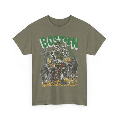 Boston Graphic Tee, Unisex Heavy Cotton T-Shirt, Vintage Boston Shirt, Irish Pride Apparel, St. Patrick's Day Gift, Casual Wear