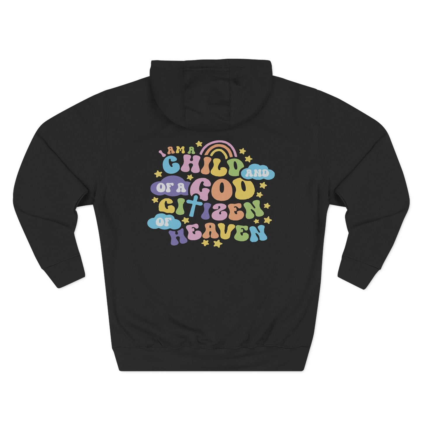 Child of a God Citizen of Heaven Hoodie | Pastel Rainbow Faith Design