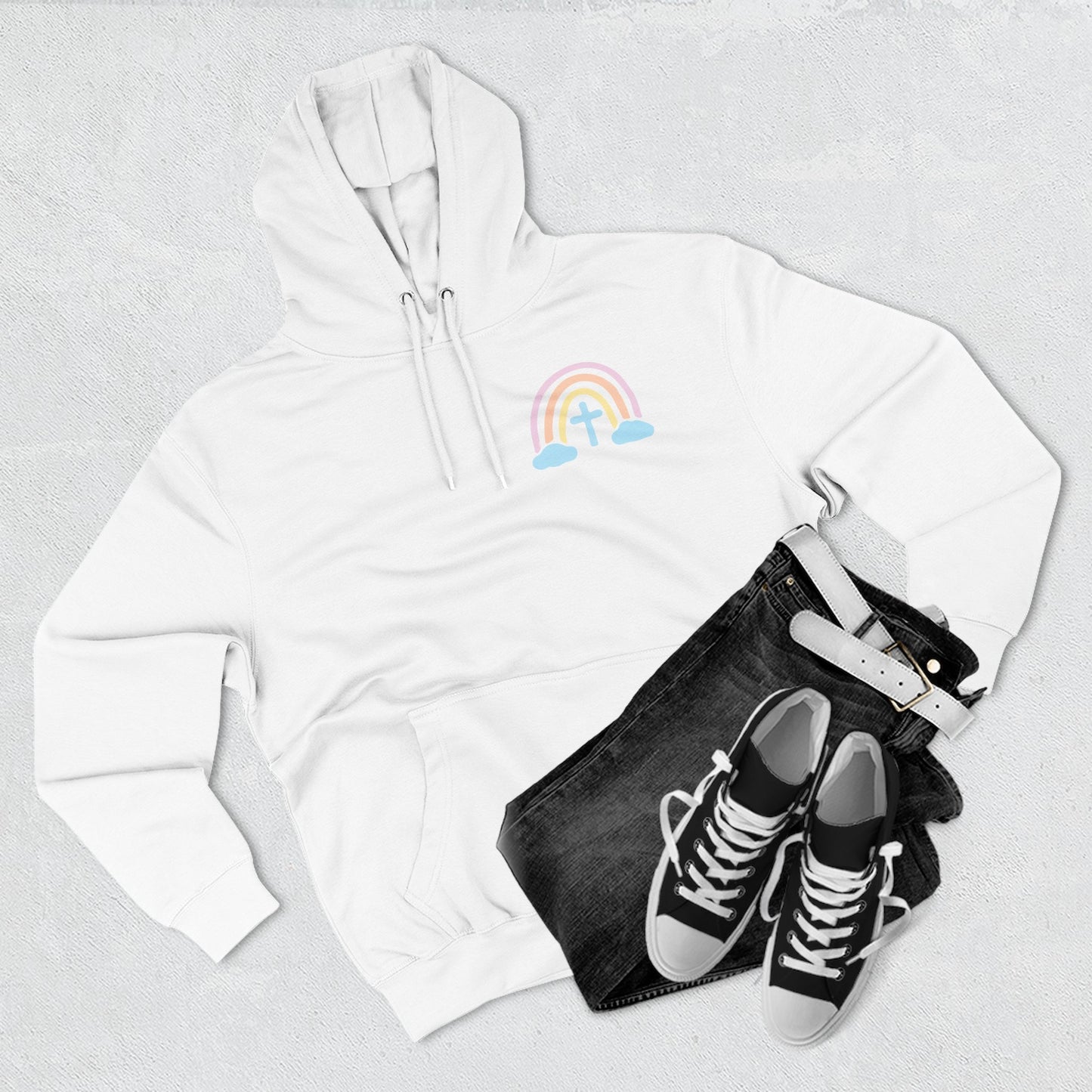 Child of a God Citizen of Heaven Hoodie | Pastel Rainbow Faith Design