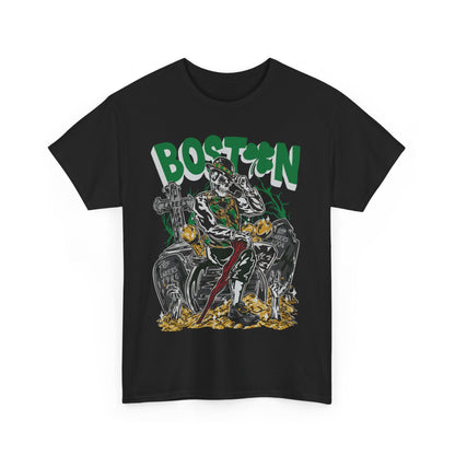 Boston Graphic Tee, Unisex Heavy Cotton T-Shirt, Vintage Boston Shirt, Irish Pride Apparel, St. Patrick's Day Gift, Casual Wear