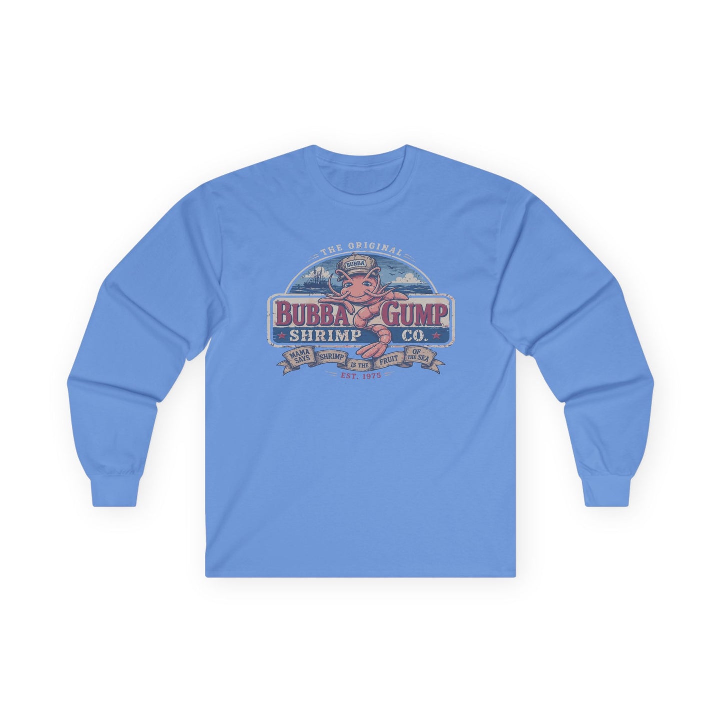 Long Sleeve Tee - Retro 'Bubba Gump Shrimp Co.' Vintage Logo