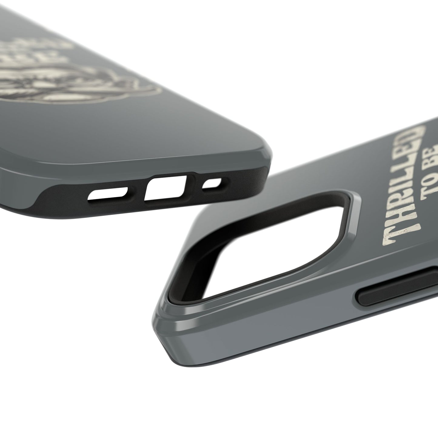 Phone Case — "Thrilled to Be Here" Vintage Mustache Man Impact Case