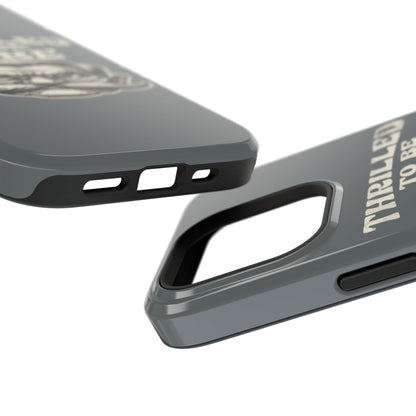 Phone Case — "Thrilled to Be Here" Vintage Mustache Man Impact Case