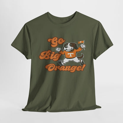 Go Big Orange Unisex Heavy Cotton Tee, Sports Fan Shirt, Casual Wear, College Game Day Top, Gift for Sports Enthusiasts