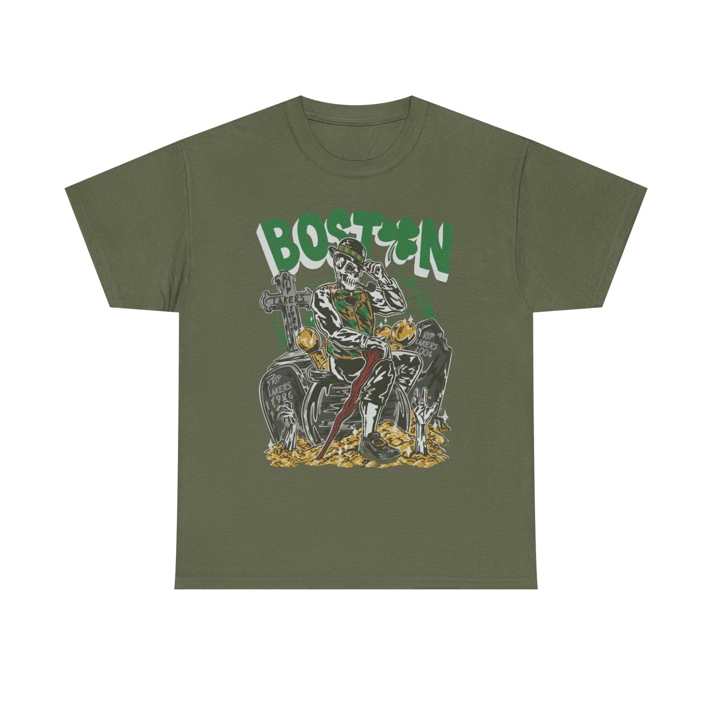 Boston Graphic Tee, Unisex Heavy Cotton T-Shirt, Vintage Boston Shirt, Irish Pride Apparel, St. Patrick's Day Gift, Casual Wear