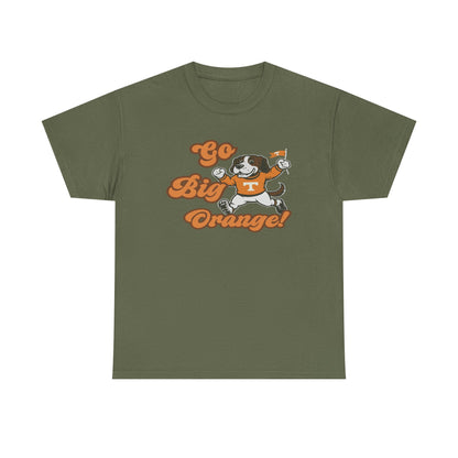 Go Big Orange Unisex Heavy Cotton Tee, Sports Fan Shirt, Casual Wear, College Game Day Top, Gift for Sports Enthusiasts