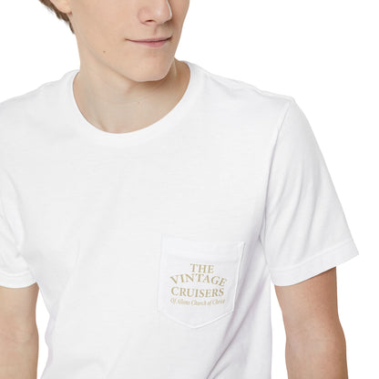 Retro Allons Church of Christ Pocket T-shirt
