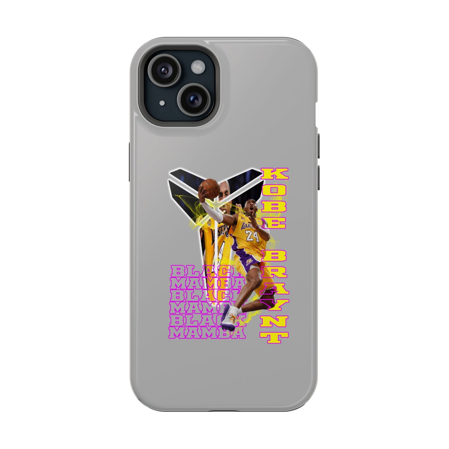 Impact-Resistant Phone Case — Bold Retro Basketball Graphic