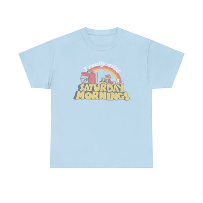 Retro Saturday Mornings Tee, Vintage Cartoon Shirt, Unisex Cotton Tee, Cozy Weekend Vibe, Perfect Gift for Nostalgia Lovers