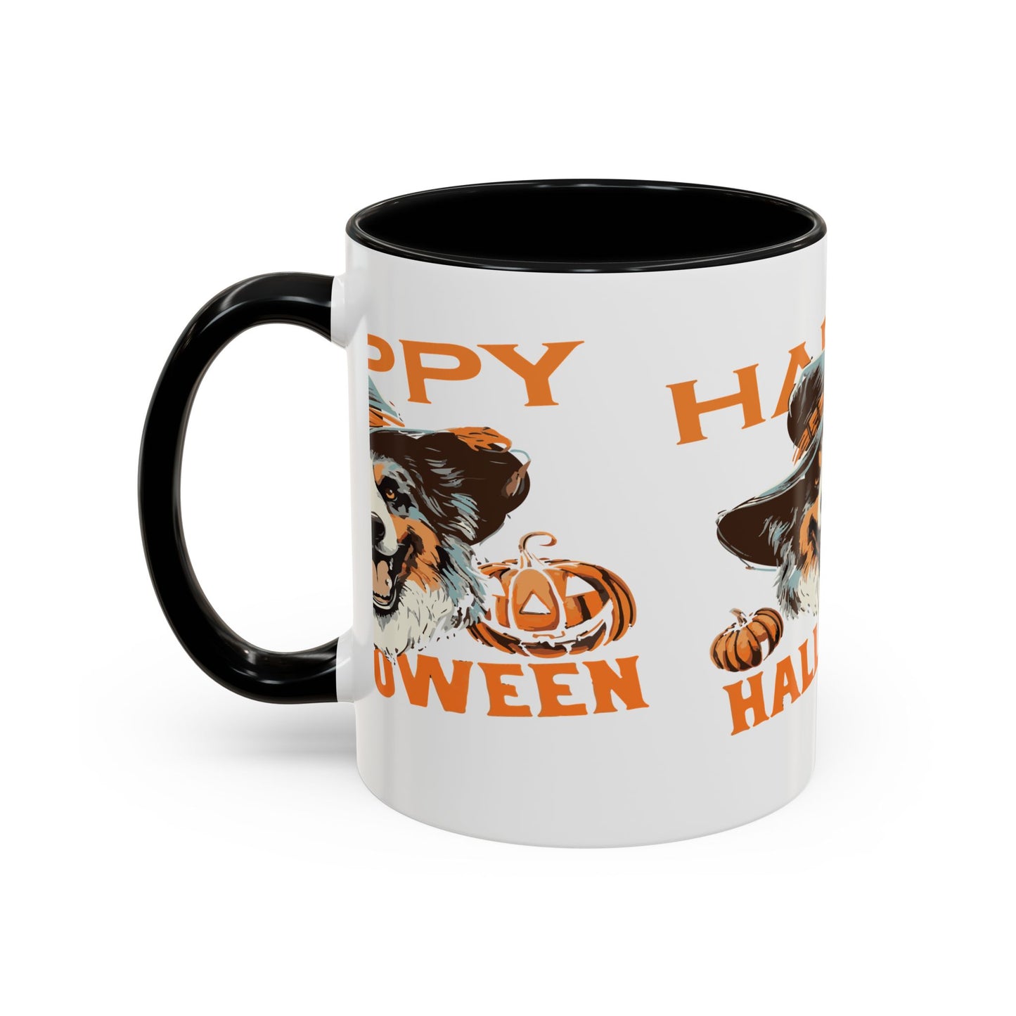 Halloween Dog Mug with Pumpkin Design, Cute Pet Lover Gift, Coffee Ceramic Cup for Fall, Spooky Season Decor, Happy Halloween